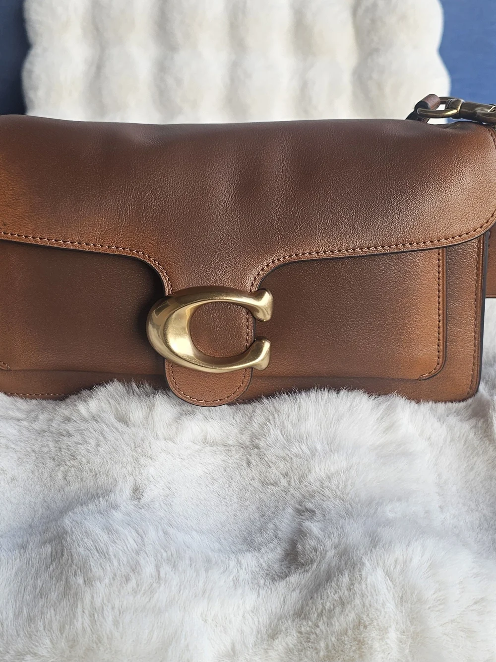 Coach Brown Loved Leather Tabby 26 with Gold Hardware
